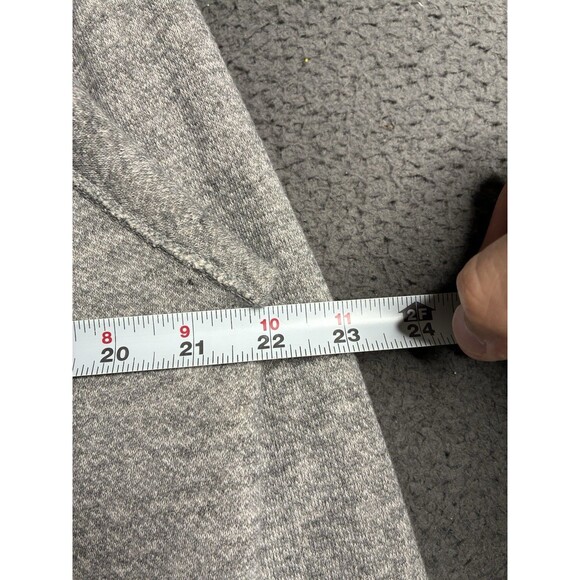 Vintage 70’s Heather Grey Hoodie Raglan Fleece Sweatshirt USA-made Men’s Large - Picture 7 of 14